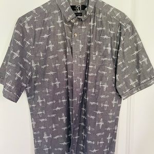 Shirt sleeve gray with planes